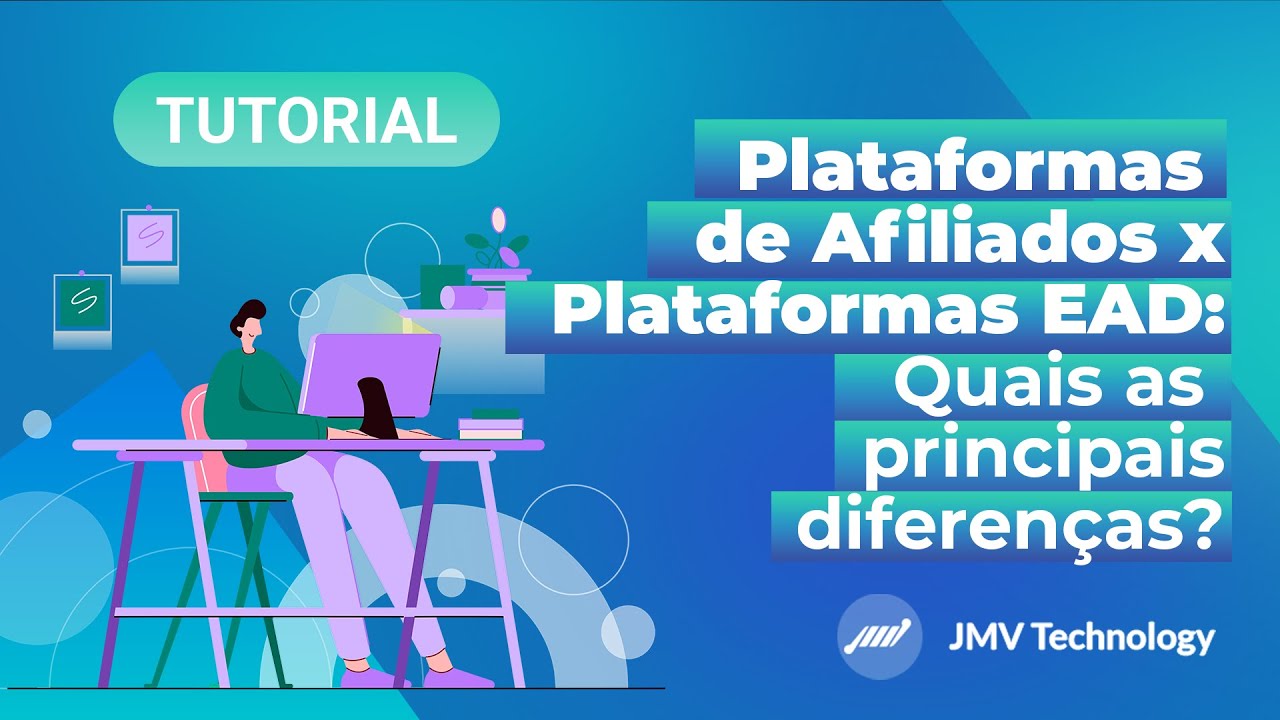 Comparação entre plataforma de afiliados e plataforma EAD própria para vender curso online, explicada por Guilherme, da JMV Technology